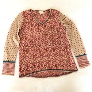 SUNDANCE Women's Sz XS Tan Red Jade Merino Blend